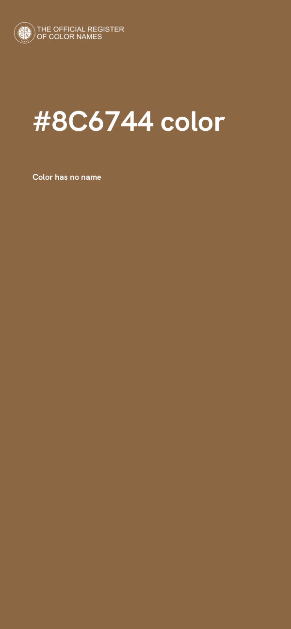 #8C6744 color image