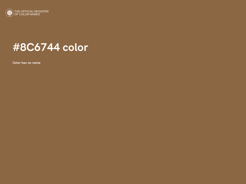#8C6744 color image