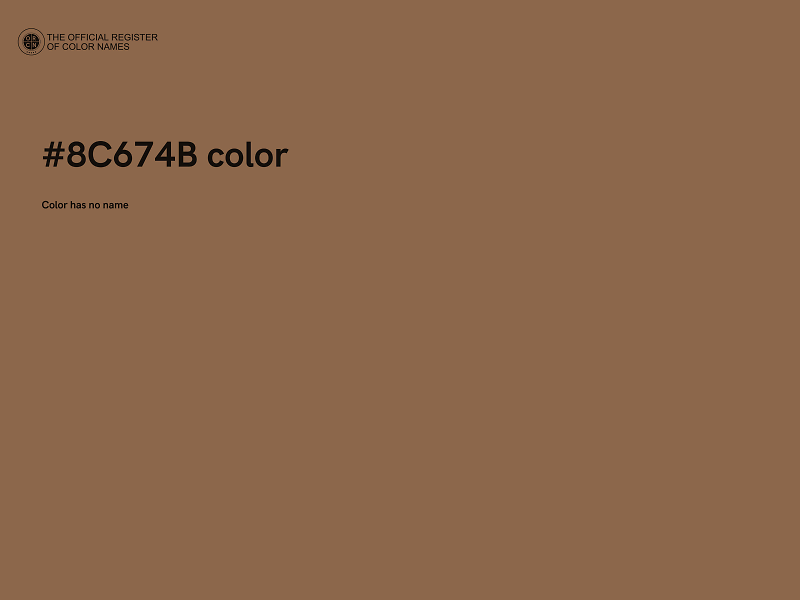 #8C674B color image