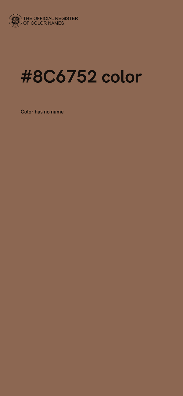 #8C6752 color image