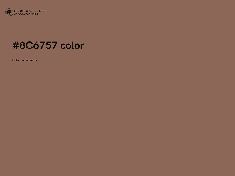 #8C6757 color image