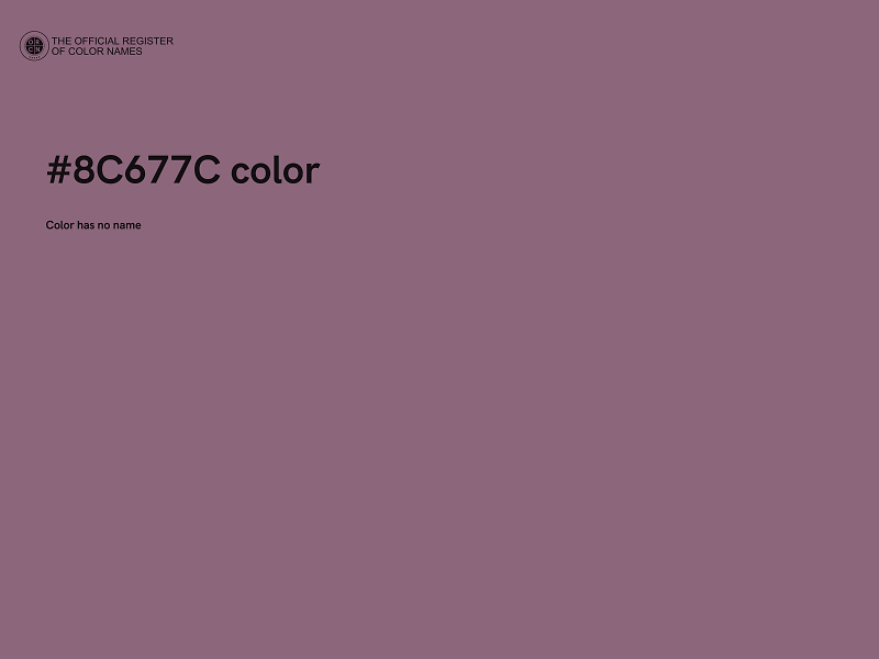 #8C677C color image