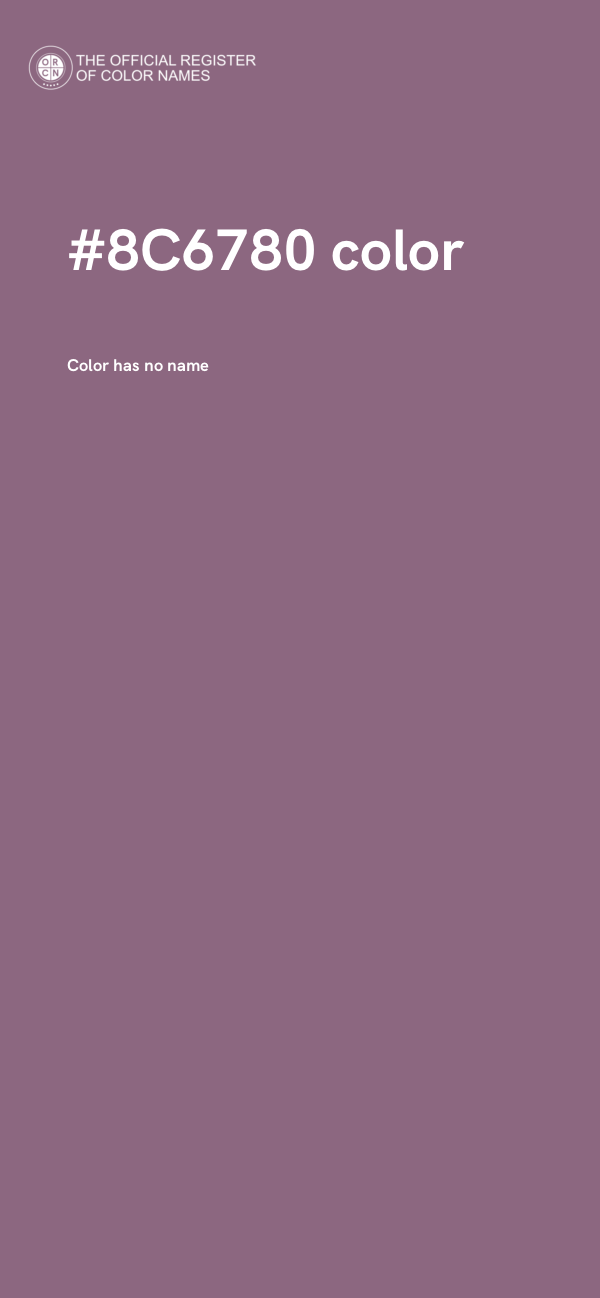 #8C6780 color image