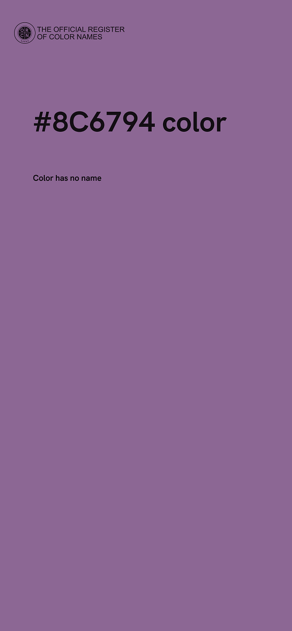 #8C6794 color image