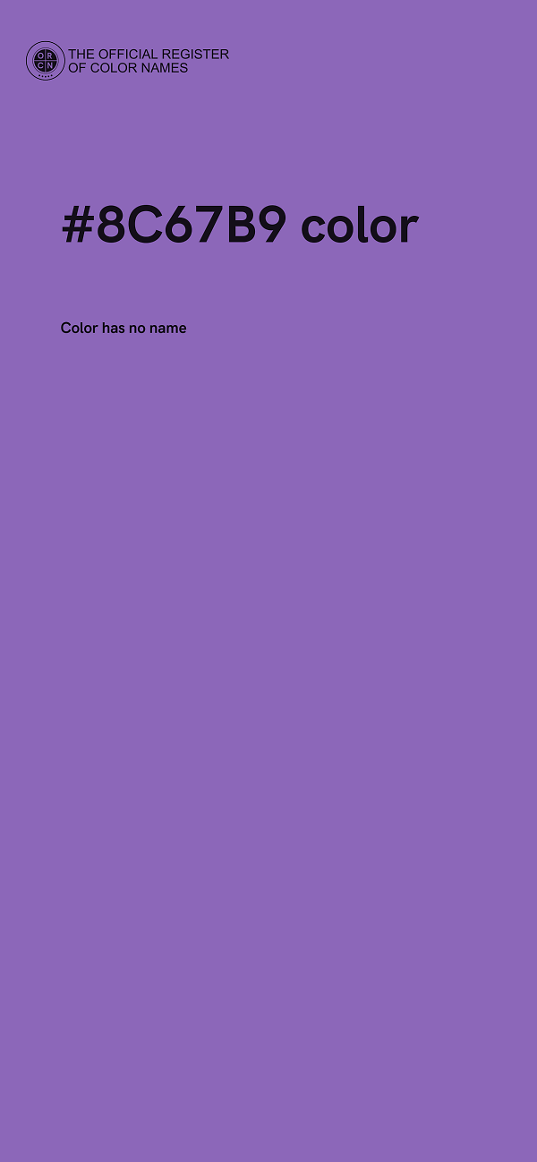 #8C67B9 color image