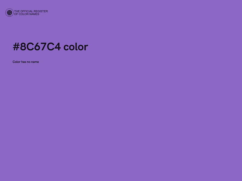 #8C67C4 color image