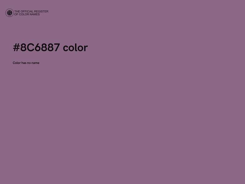 #8C6887 color image