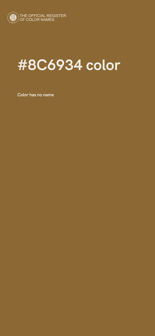 #8C6934 color image