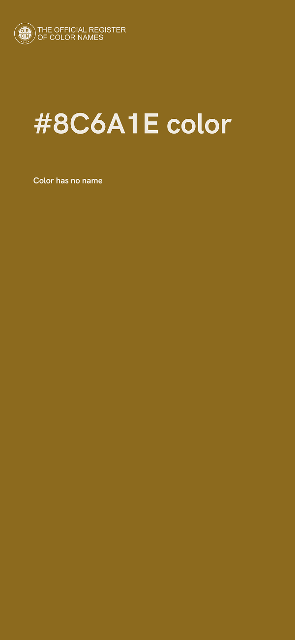#8C6A1E color image