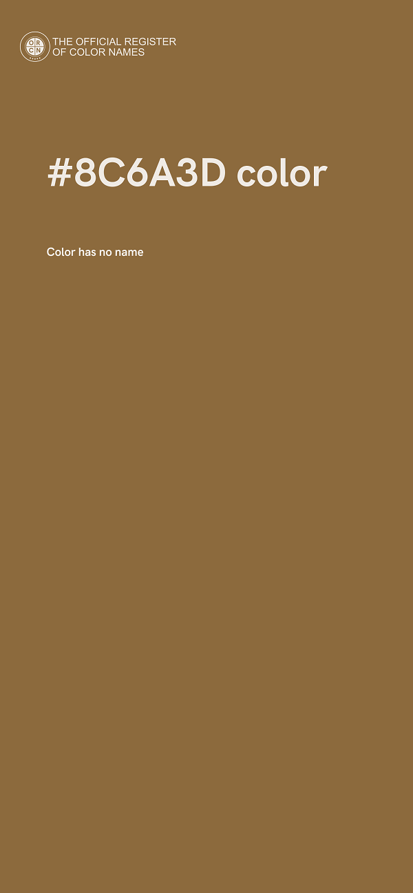#8C6A3D color image