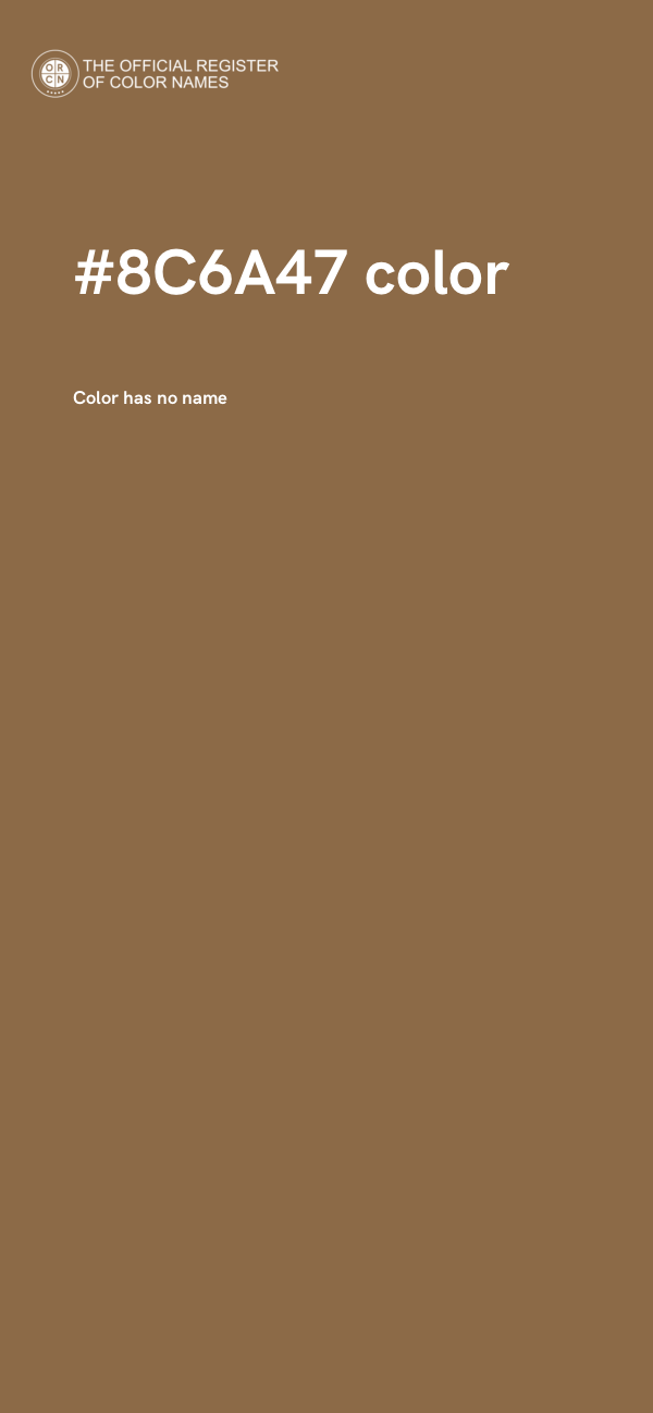 #8C6A47 color image