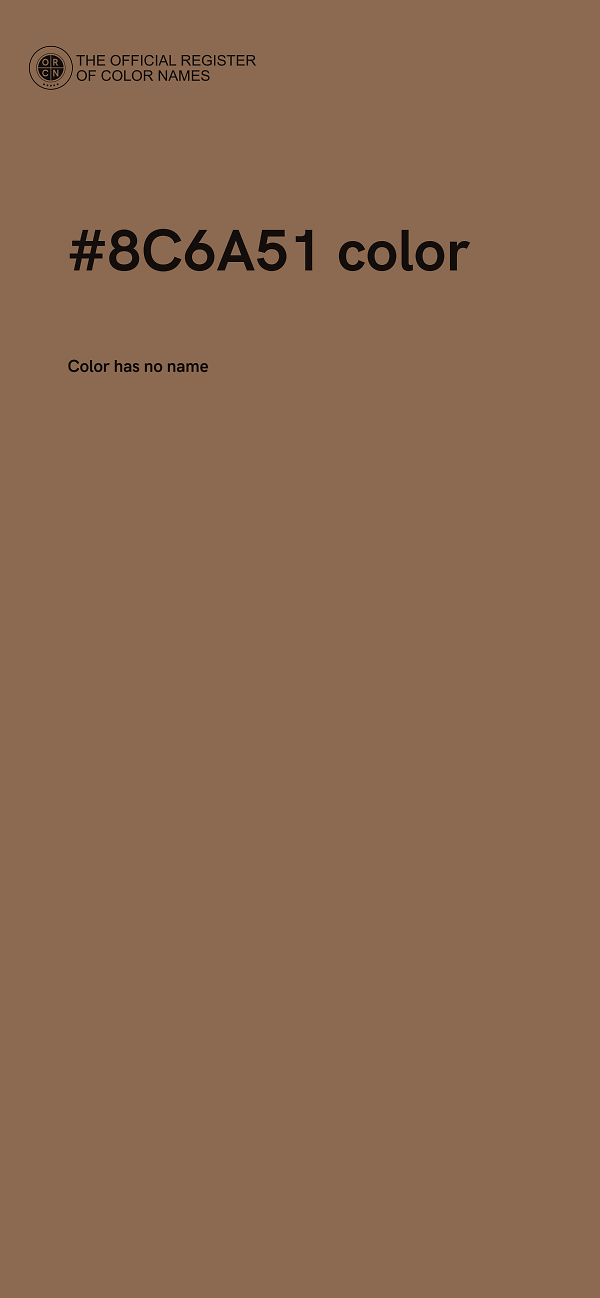 #8C6A51 color image