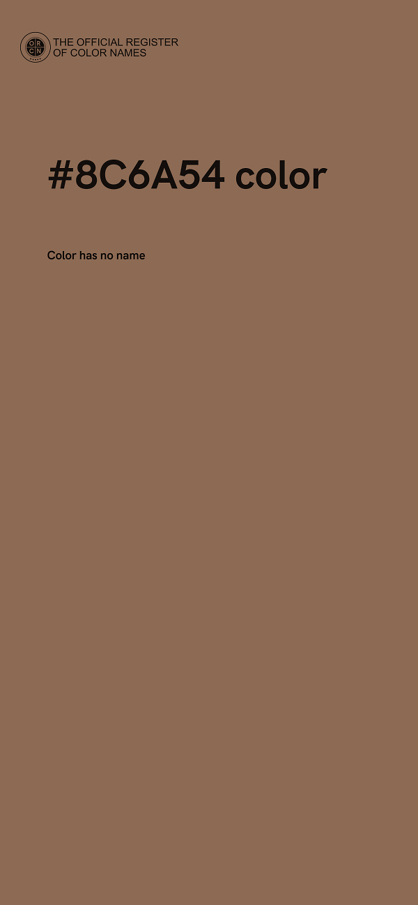 #8C6A54 color image