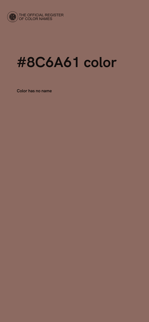 #8C6A61 color image