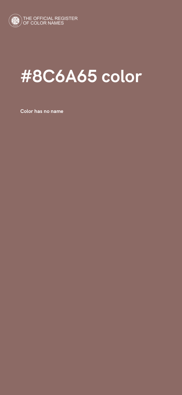 #8C6A65 color image