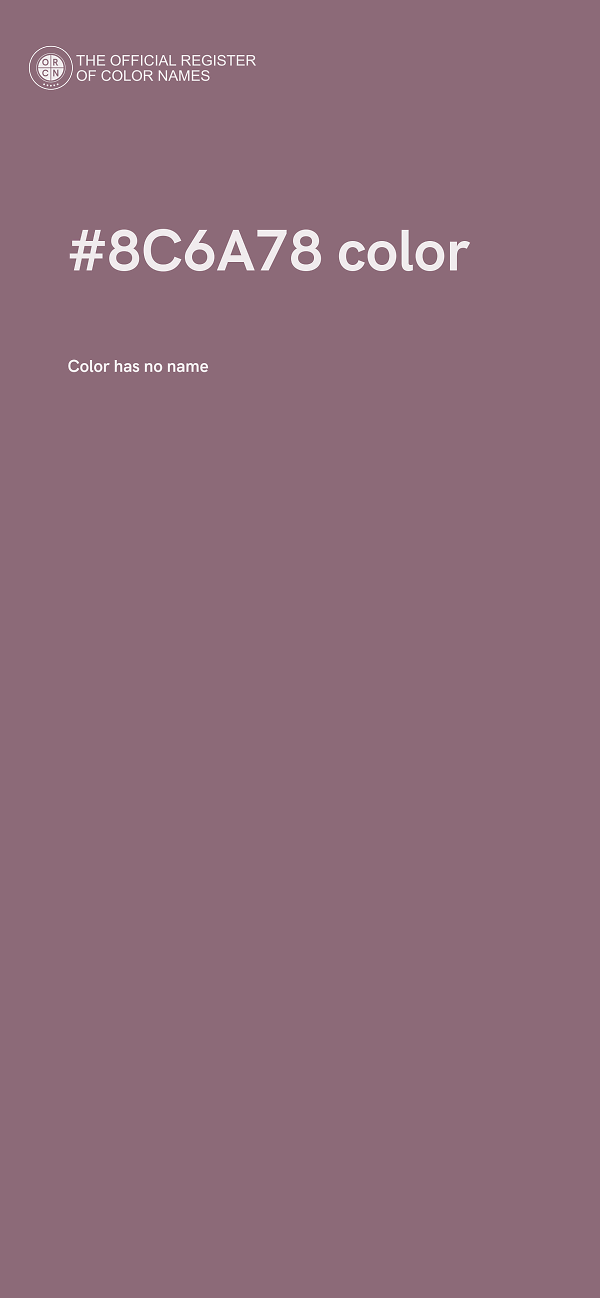 #8C6A78 color image