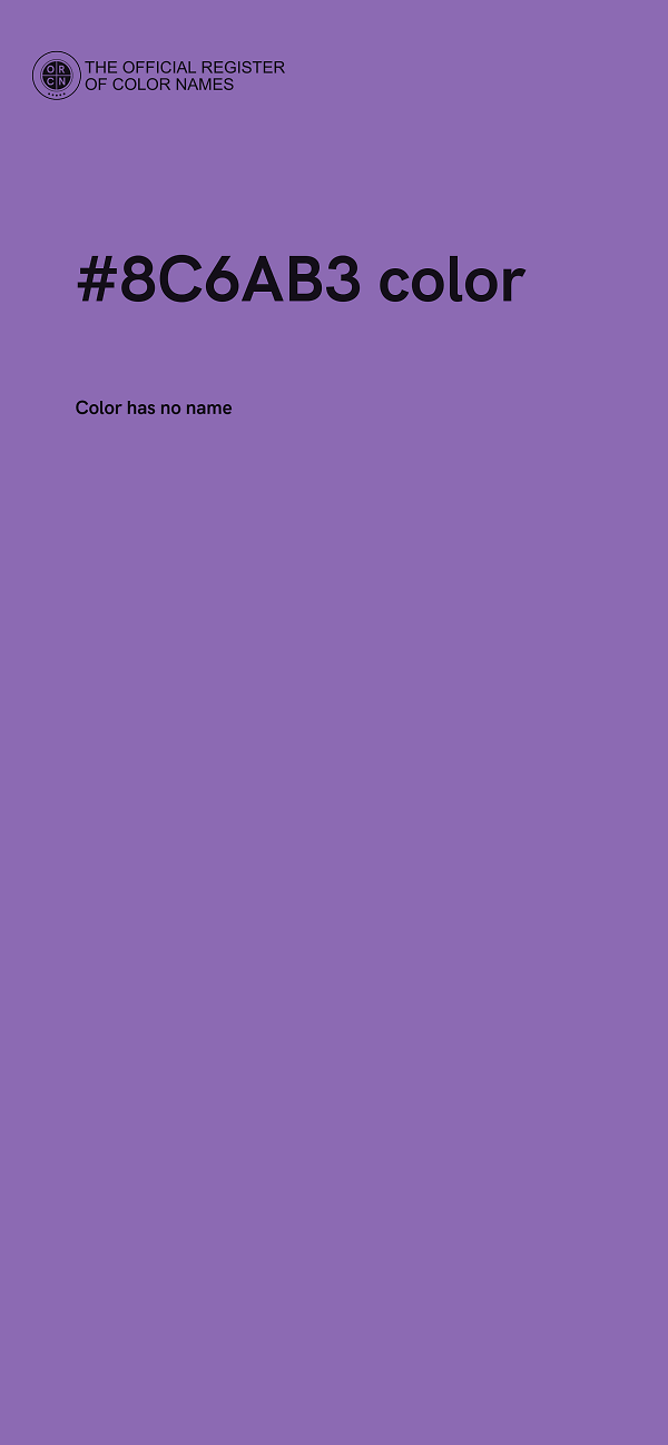 #8C6AB3 color image