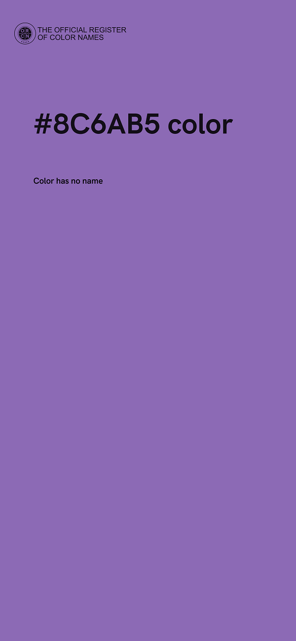 #8C6AB5 color image