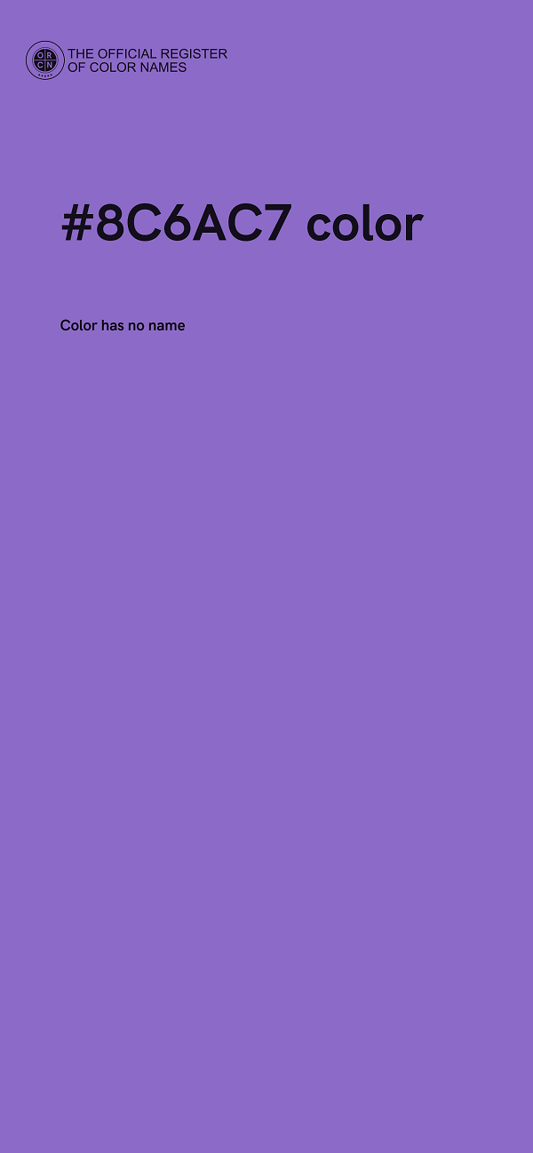 #8C6AC7 color image