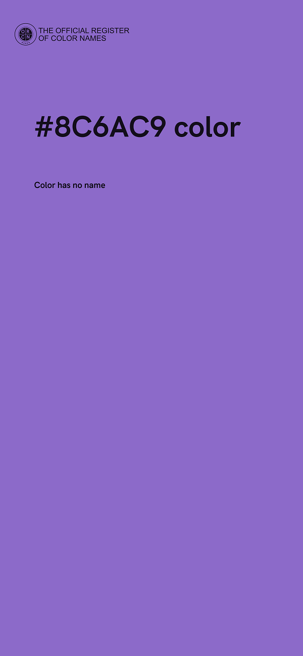 #8C6AC9 color image