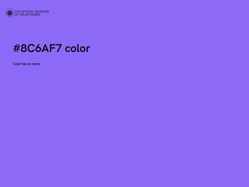 #8C6AF7 color image