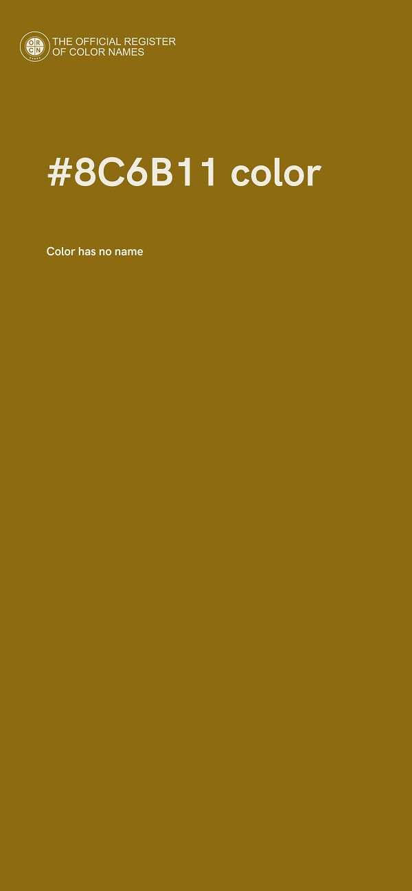 #8C6B11 color image
