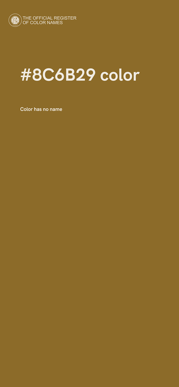 #8C6B29 color image