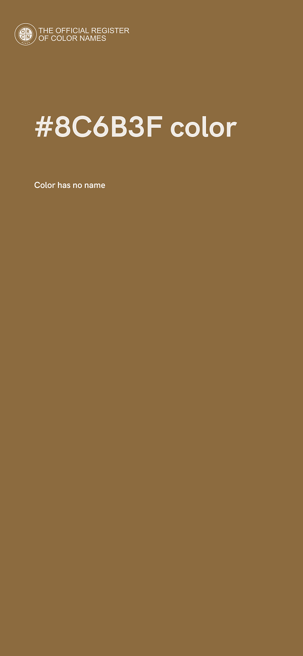 #8C6B3F color image