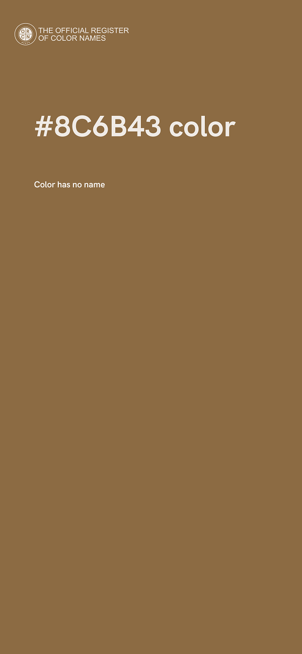 #8C6B43 color image