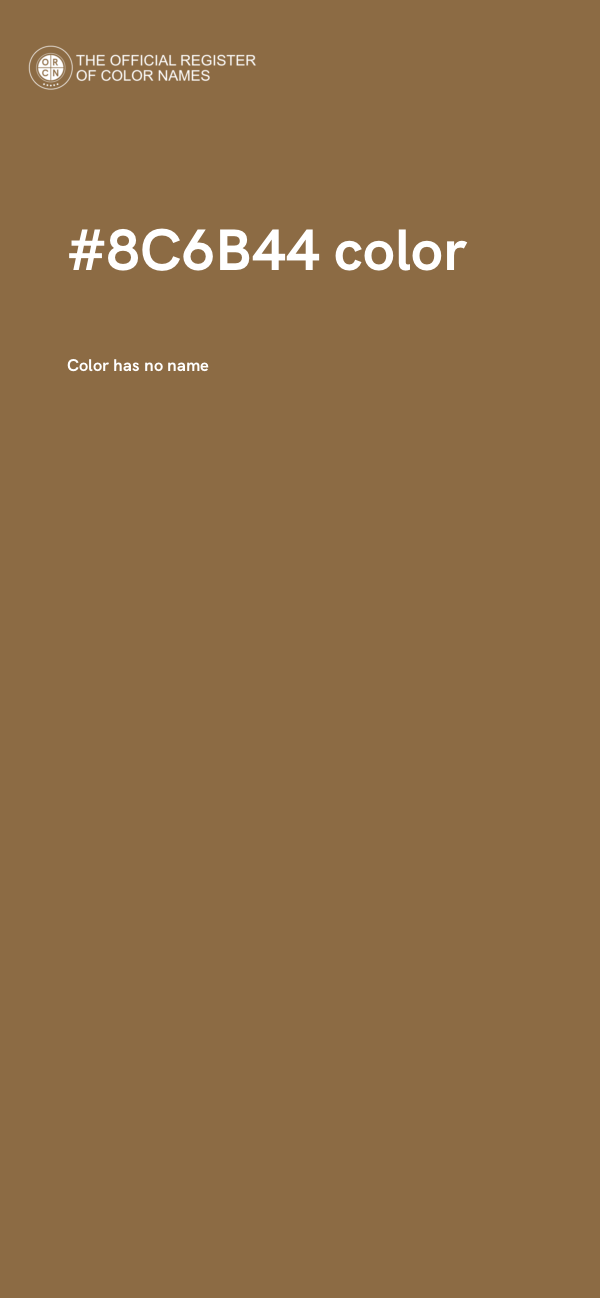 #8C6B44 color image