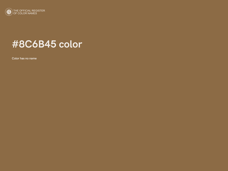 #8C6B45 color image