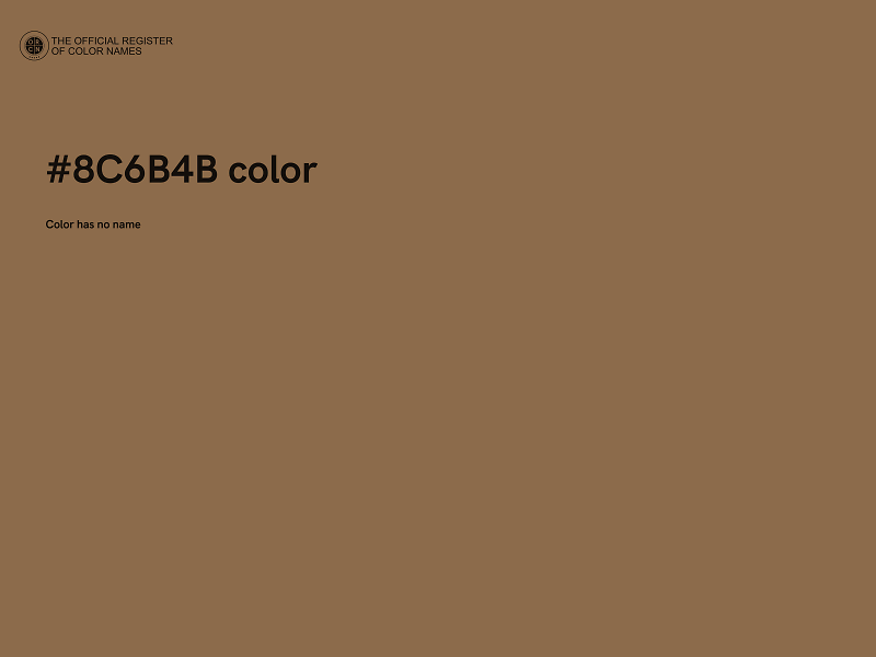 #8C6B4B color image