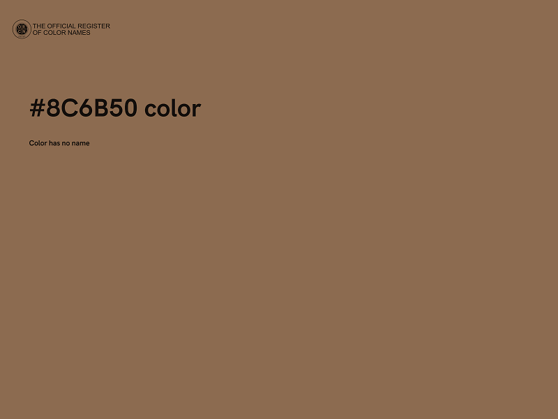 #8C6B50 color image