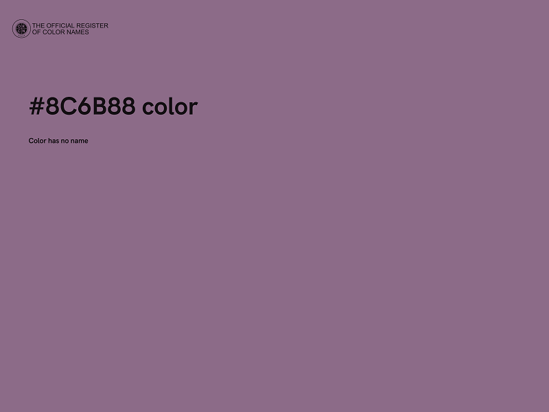 #8C6B88 color image