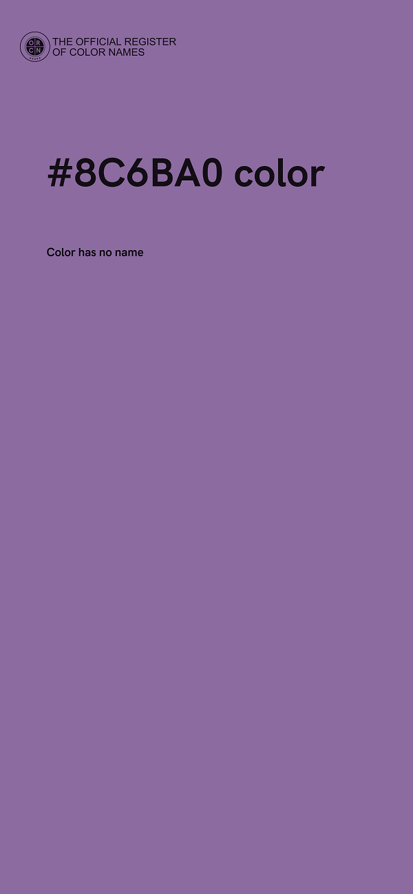 #8C6BA0 color image