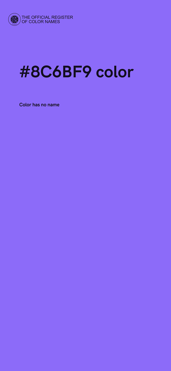 #8C6BF9 color image