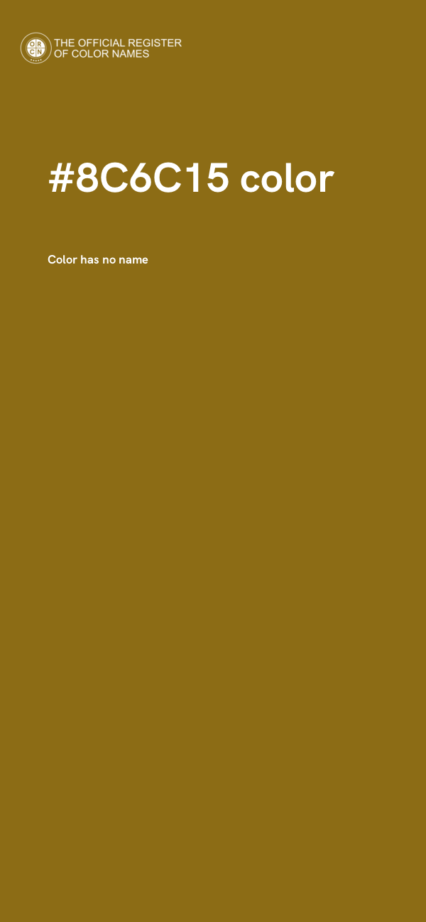 #8C6C15 color image