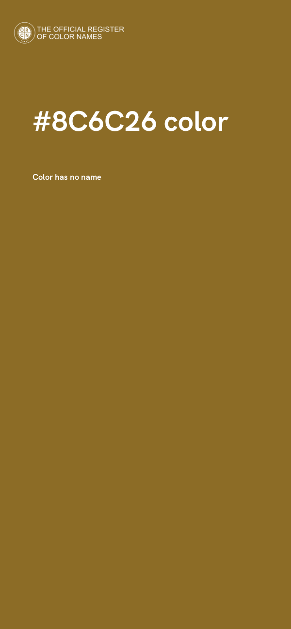 #8C6C26 color image