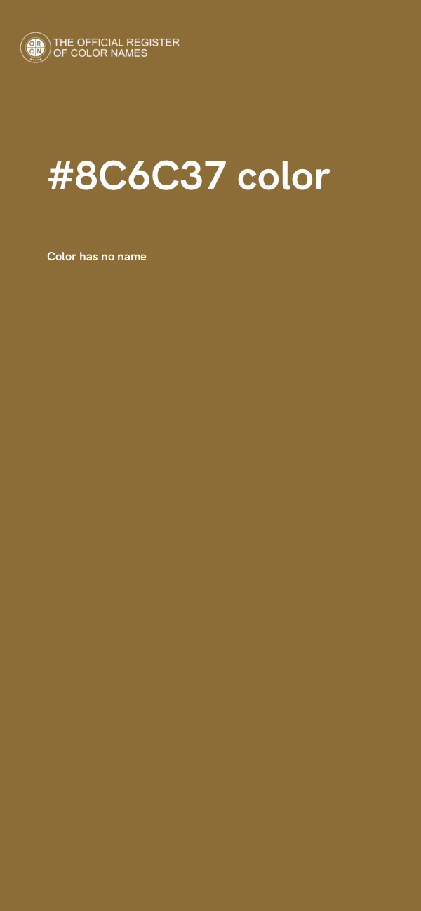 #8C6C37 color image