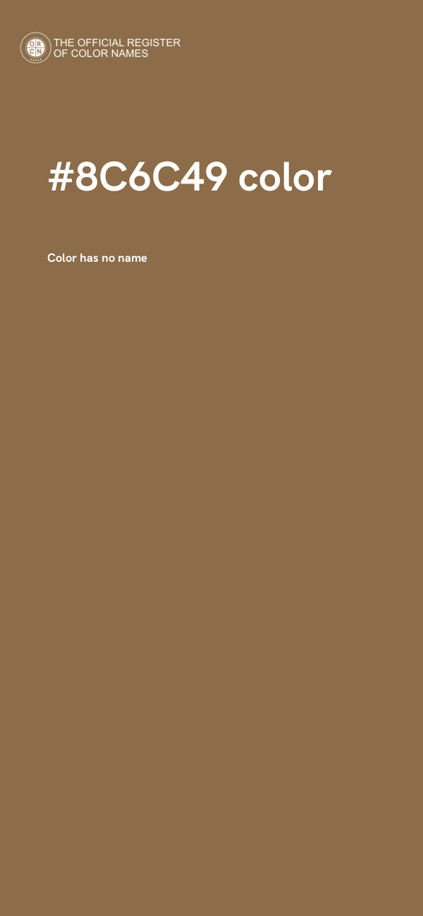 #8C6C49 color image