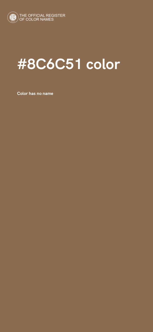 #8C6C51 color image