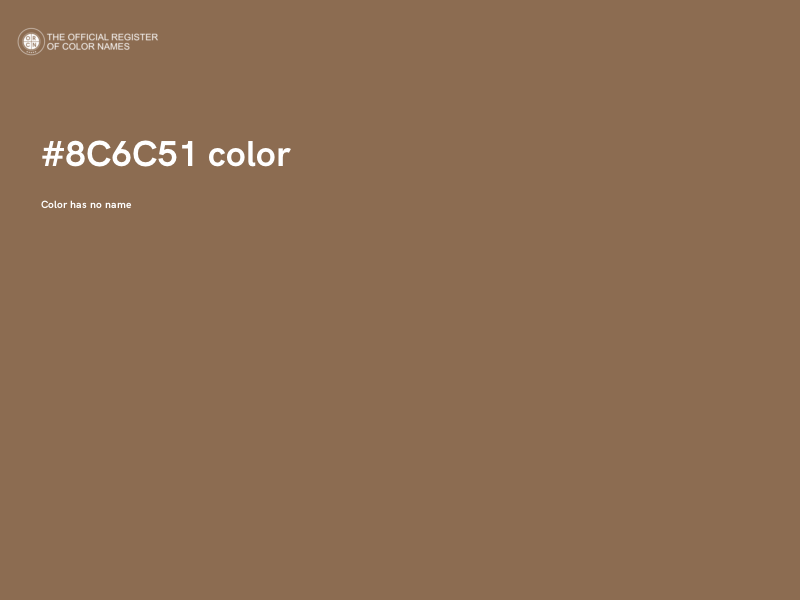 #8C6C51 color image