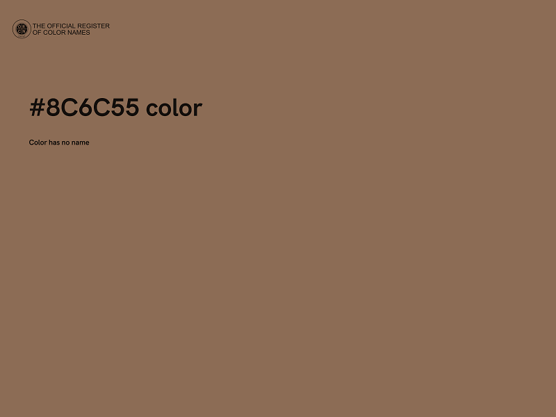 #8C6C55 color image