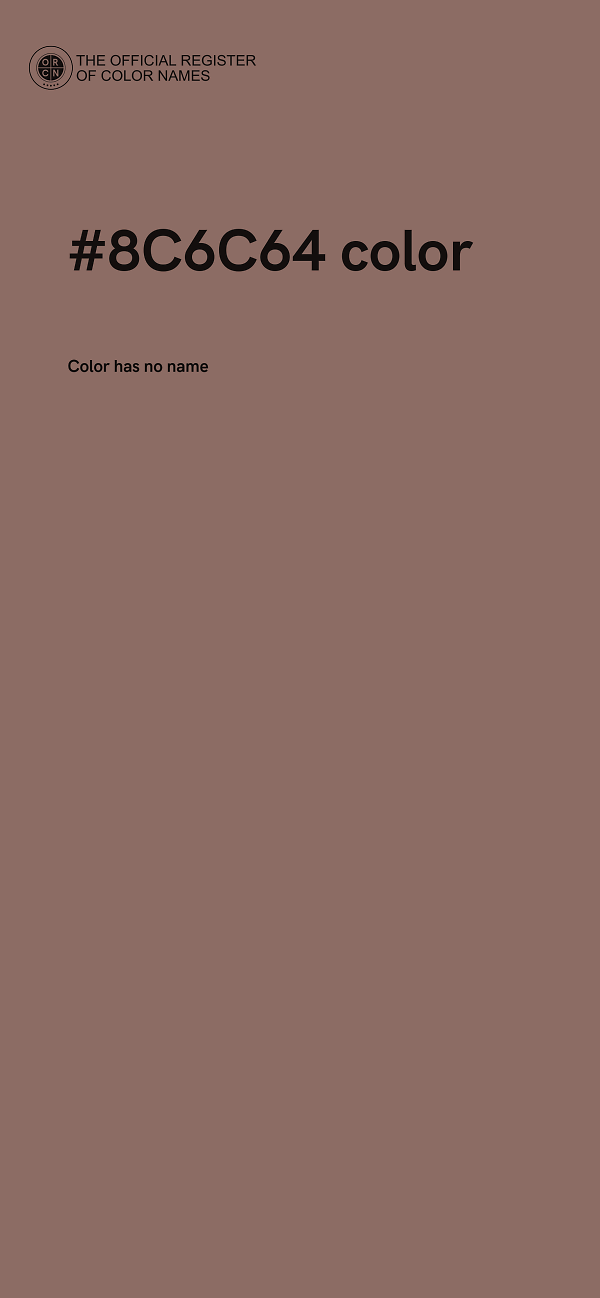 #8C6C64 color image