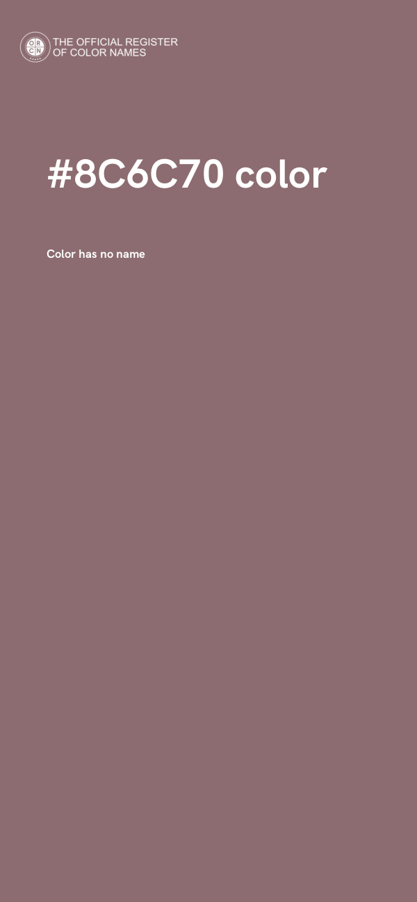 #8C6C70 color image