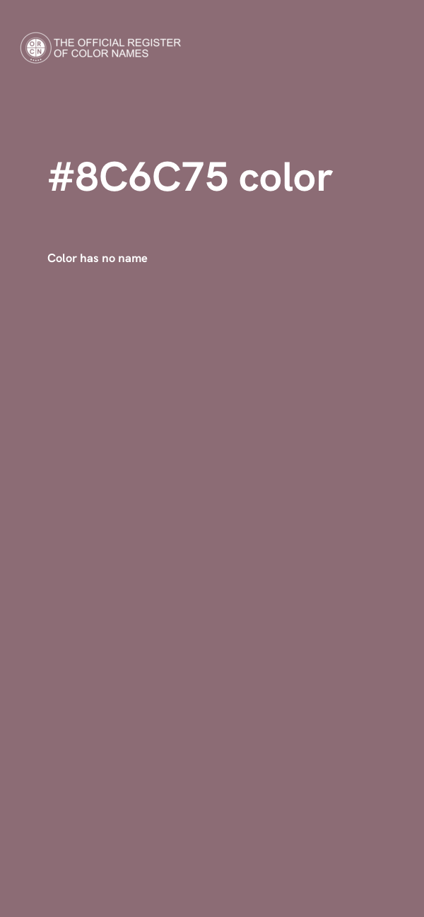#8C6C75 color image