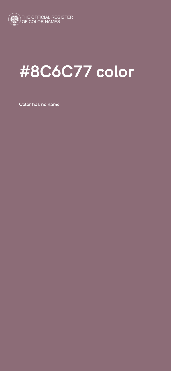 #8C6C77 color image