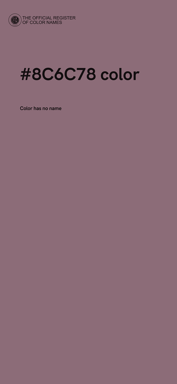 #8C6C78 color image