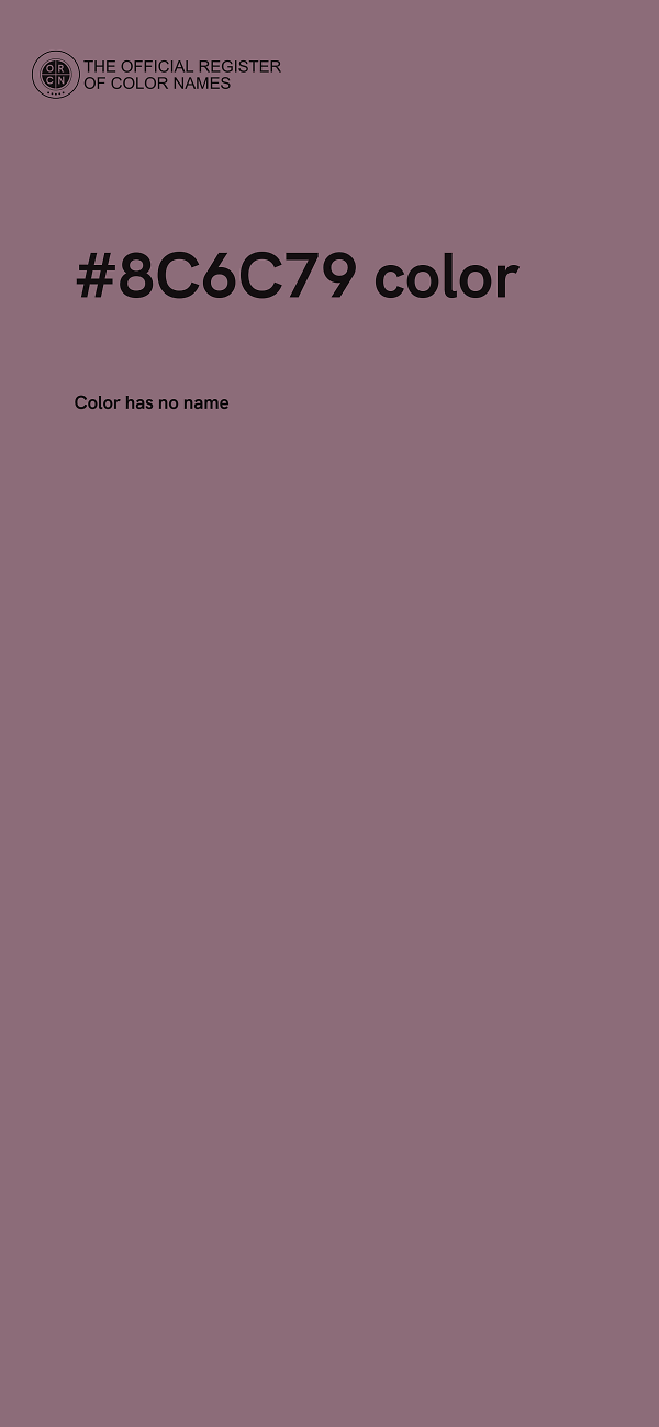 #8C6C79 color image
