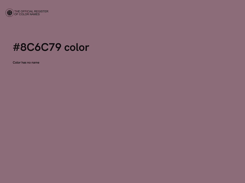 #8C6C79 color image